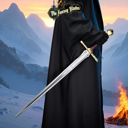 Lordsworn’s Straight Sword Replica – Life - Size Elden Ring Cosplay Prop - TheFantasyBlades