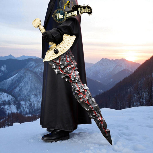 Maliketh’s Black Blade Life - Size Replica Sword – Elden Ring Cosplay Prop - TheFantasyBlades