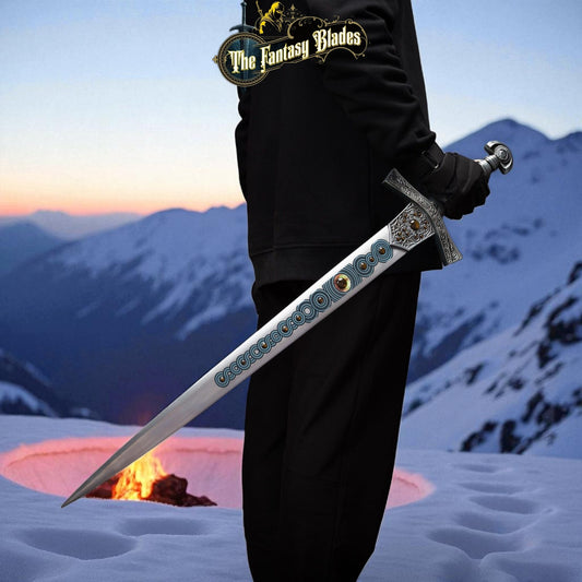 Miquellan Knight’s Sword Life - Size Replica — Elden Ring Full Metal Cosplay Prop, Hand - Forged Collectible Gift - TheFantasyBlades